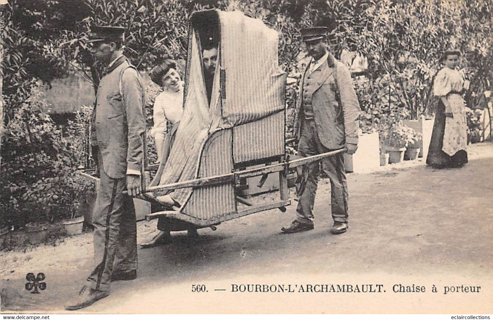 Bourbon L'Archambault            03     Thermalisme. Chaise A Porteur          (voir Scan) - Bourbon L'Archambault