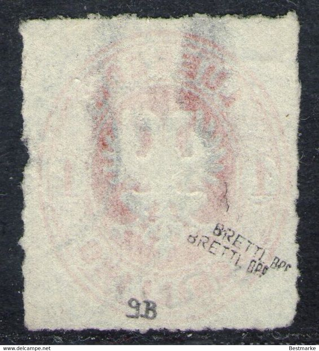 LÜBECK Auf 1 Schilling Lebhaftrötlichorange - Lübeck Nr. 9 B - Geprüft BPP - Lubeck