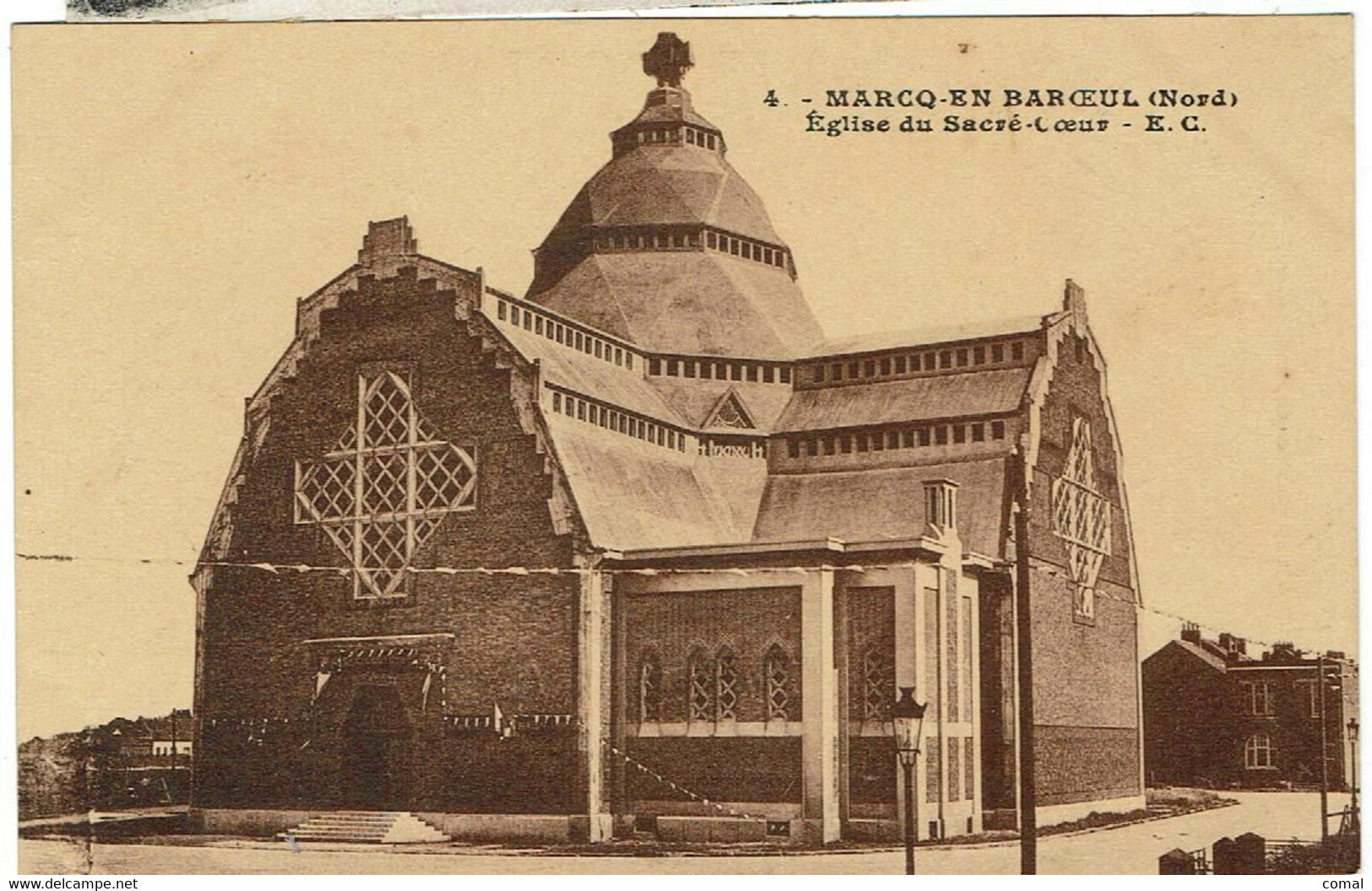 G -CPA  -59 - MARCQ EN BAROEUL -  Eglise Du Sacré Coeur - - Marcq En Baroeul