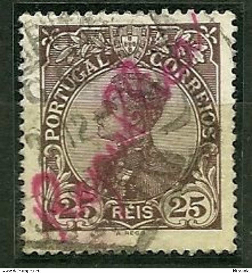 1910 Portugal D.Manuel II #161 Manual Overprint "Republica" Rare - P1514 - Used Stamps