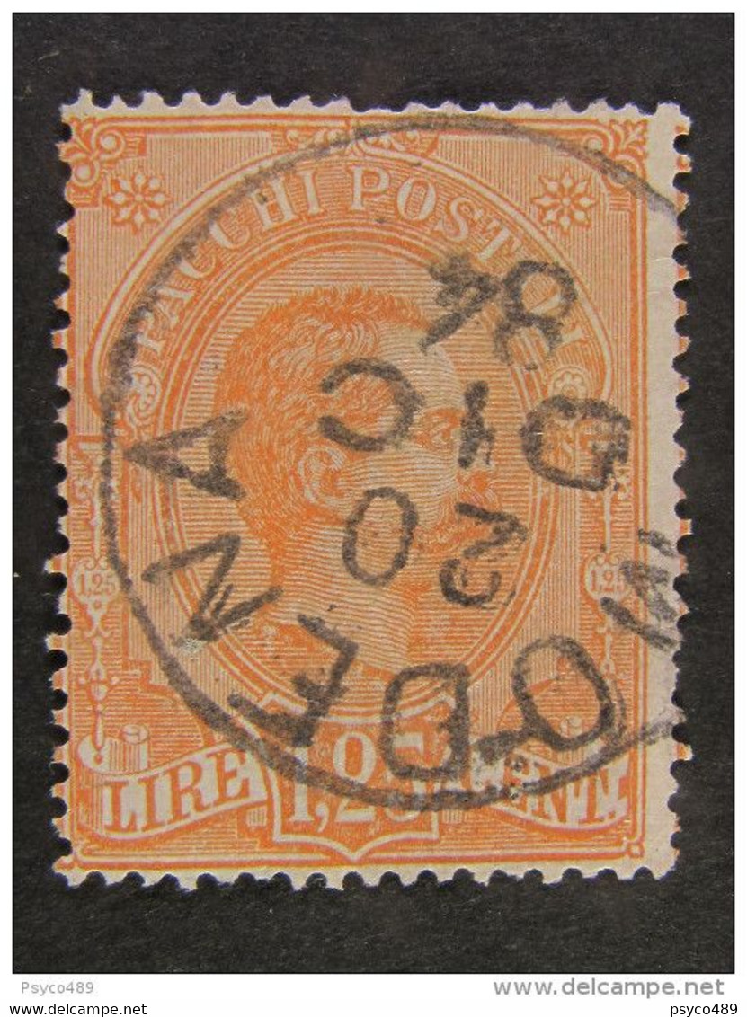 ITALIA Regno Pacchi Postali -1884-86- "Umberto I°"  £. 1,25 US° DIF.(descrizione) - Pacchi Postali