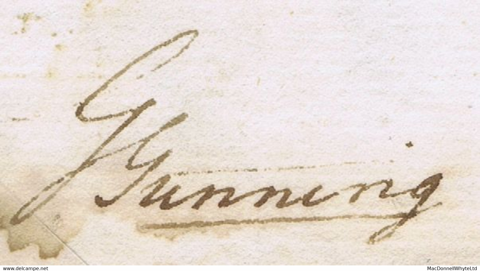Northampton Free Franking Abuse 1805 Letter Franked Free Sir George Gunning NORTHAMPTON 66 Mileage Cds OCT 12 1805 - ...-1840 Precursori