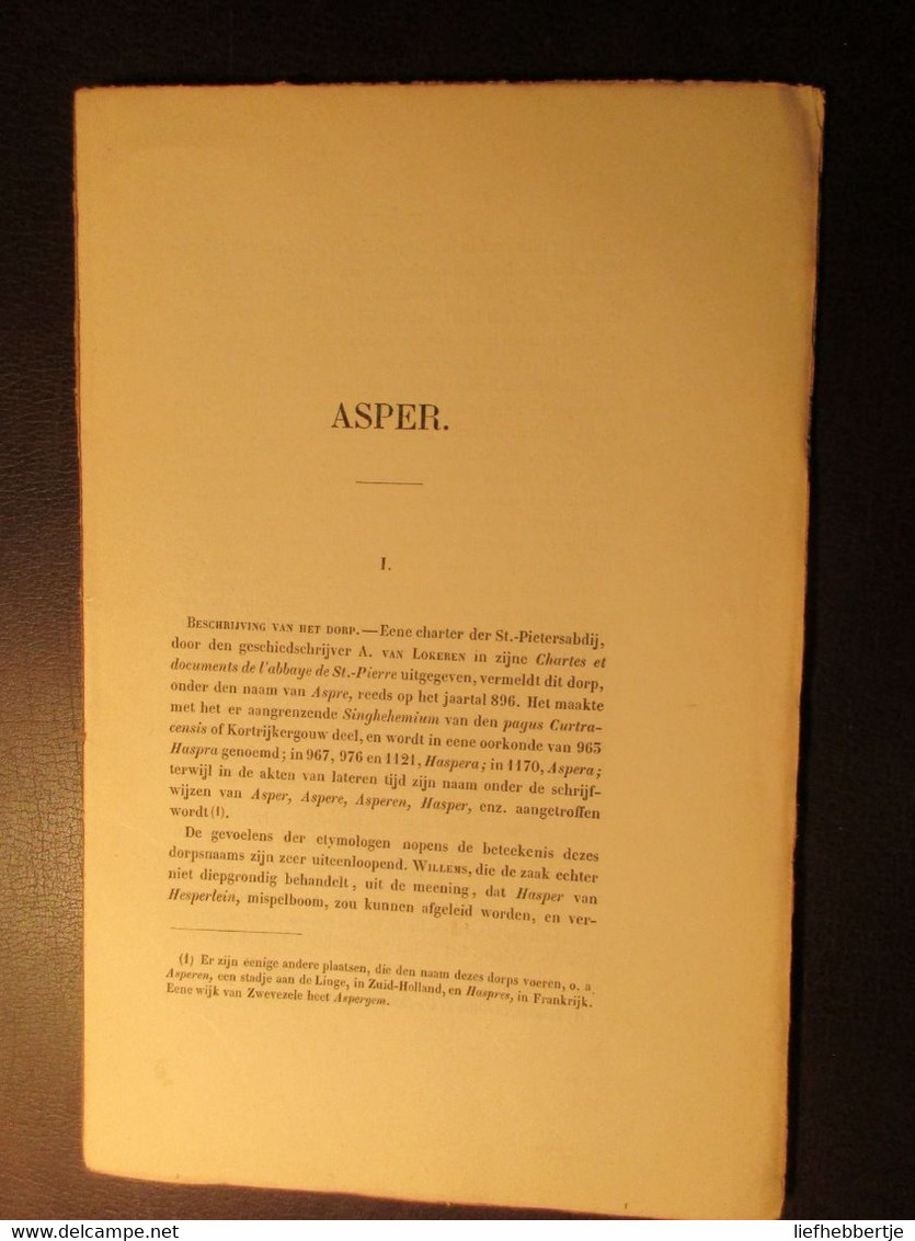 Asper :  Geschiedenis Van_   - Door Frans De Potter En Jan Broeckaert - Ca 1864-1870  -  Gavere - Histoire