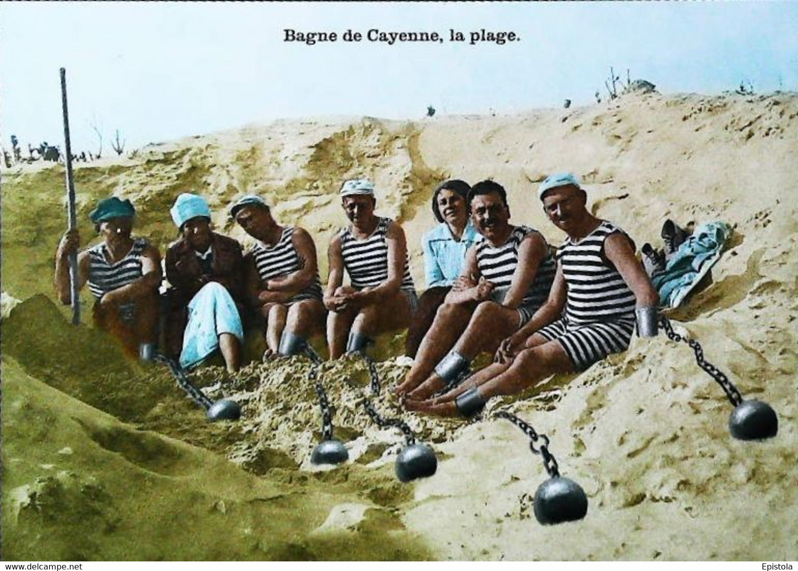 Bagne De Cayenne, La Plage -  CPM Humour - Prison