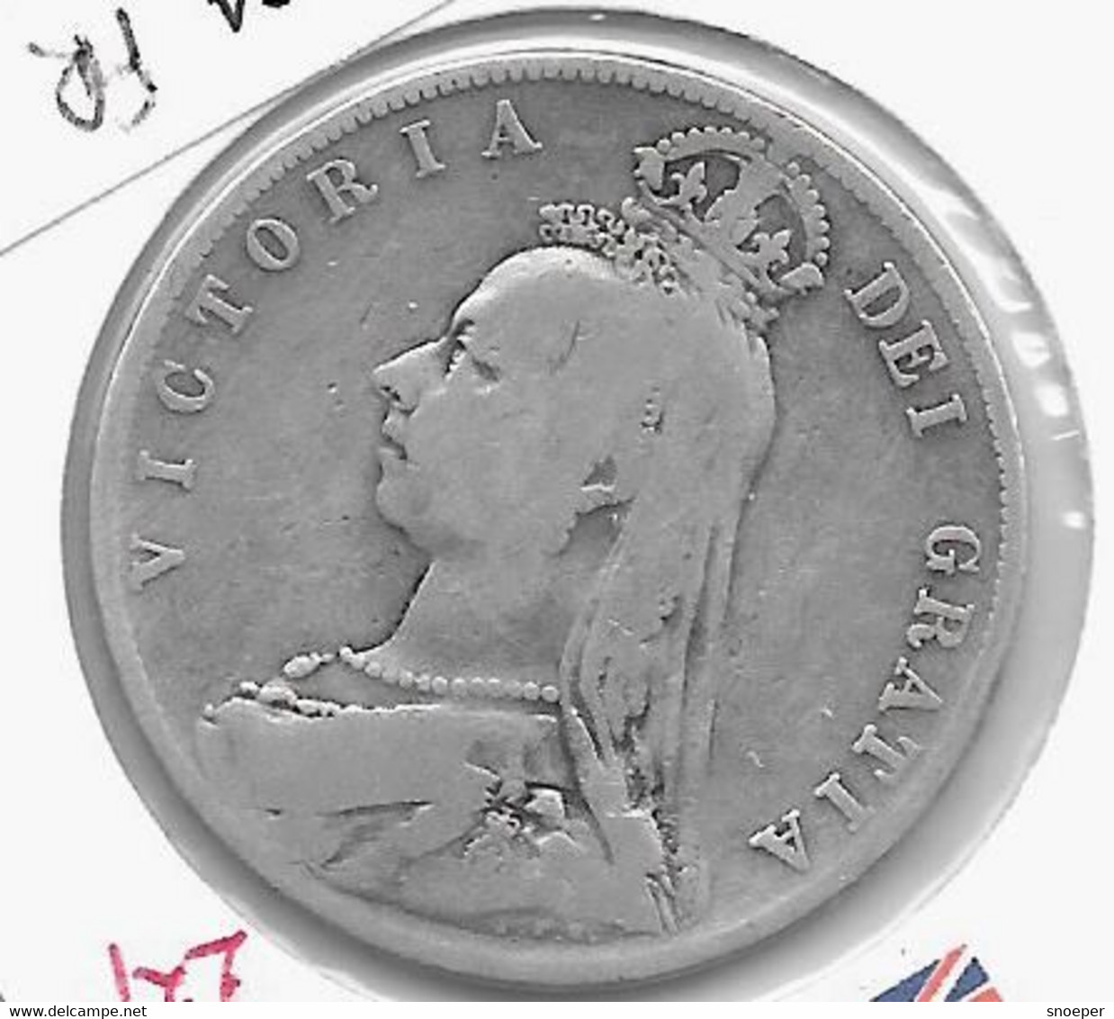 *great Britain 1/2 Crown   1890  Km 764   Fr - K. 1/2 Crown