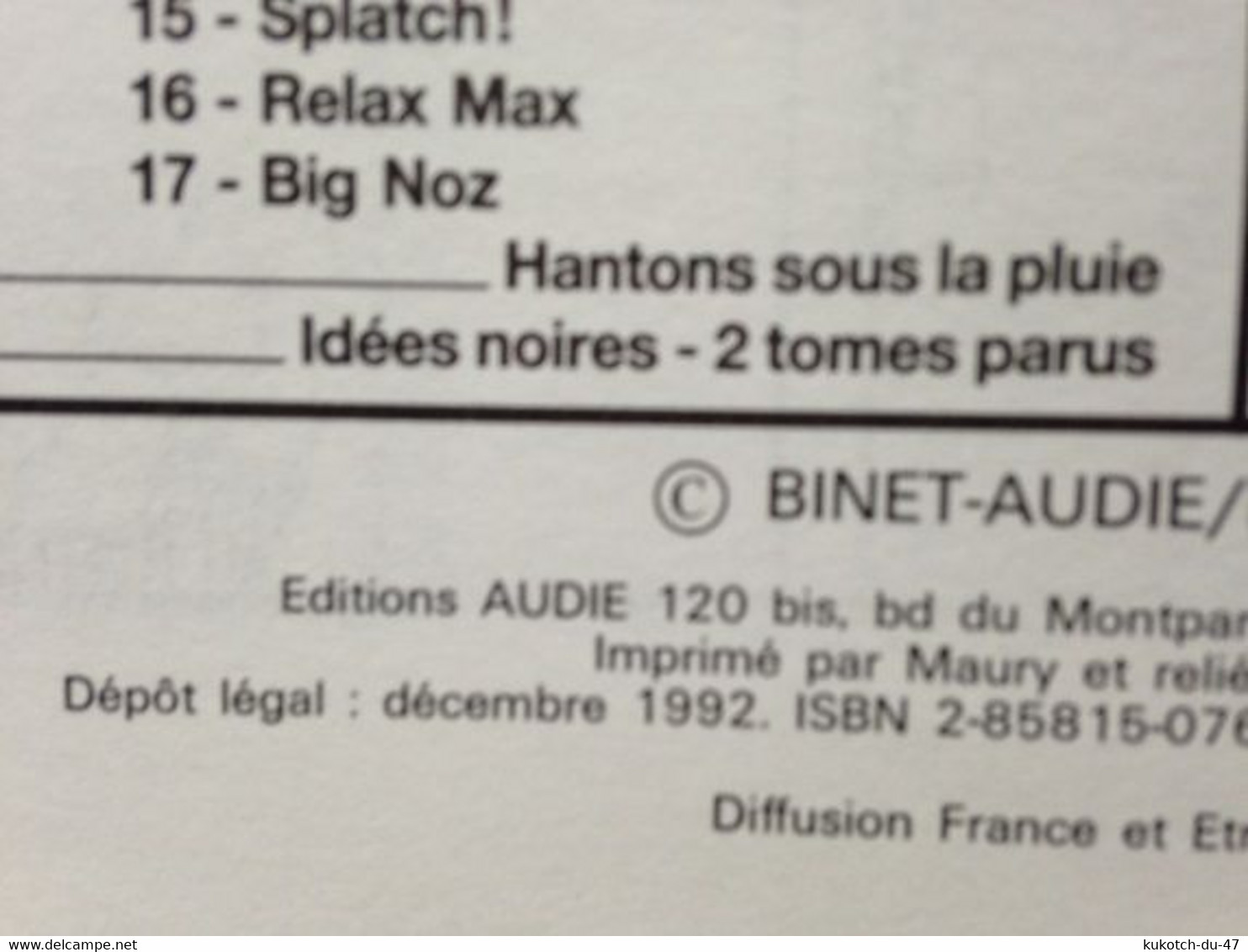 BD Les Bidochon - Tome 3 - Binet (1992)