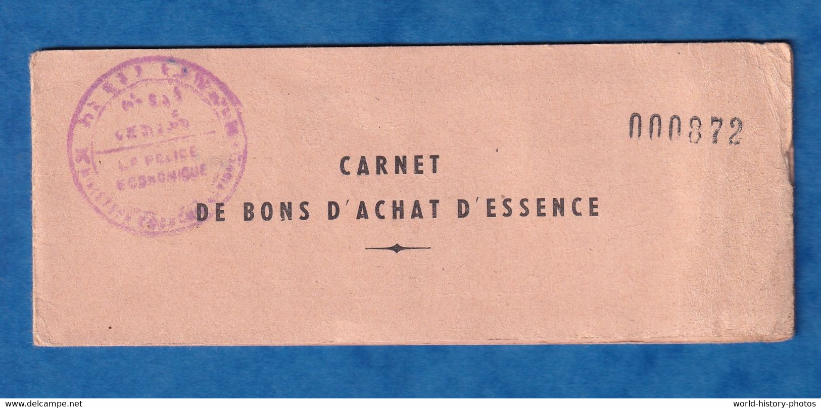 Carnet Ancien De Bons D' Achat D' Essence - ALGERIE ? - Automobile Renault DAUPHINE - 23 Novembre 1960 - Colonial - Andere & Zonder Classificatie