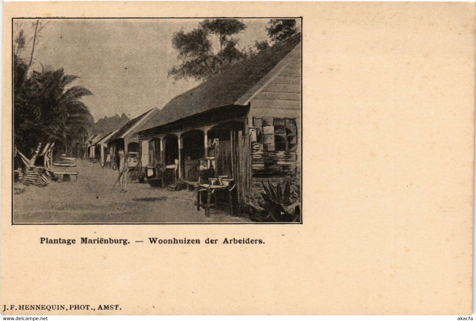 PC CPA PC CPA SURINAME PARAMARIBO, PLANTAGE MARIENBURG, POSTCARD (b4776) - Surinam