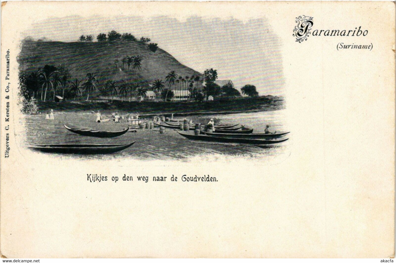 PC CPA PC CPA SURINAME PARAMARIBO, GOUDVELDEN, KIJKJES, POSTCARD (b4770) - Surinam