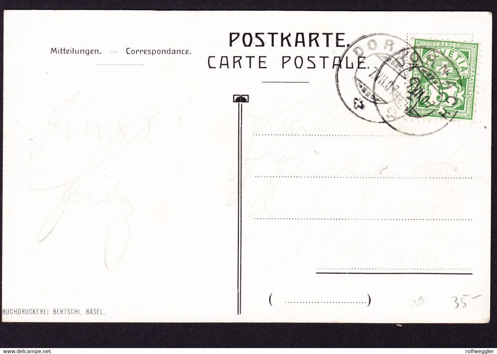 1907 Gelaufene AK Aus Dornach. Bahnhof Und Schloss. - Dornach