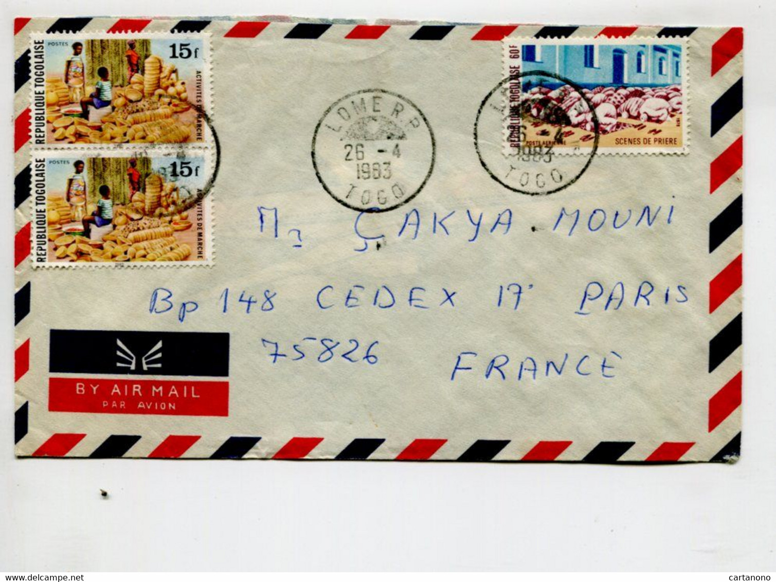 TOGO 1983 - Affranchissement  Sur Lettre Par Avion - - Togo (1960-...)