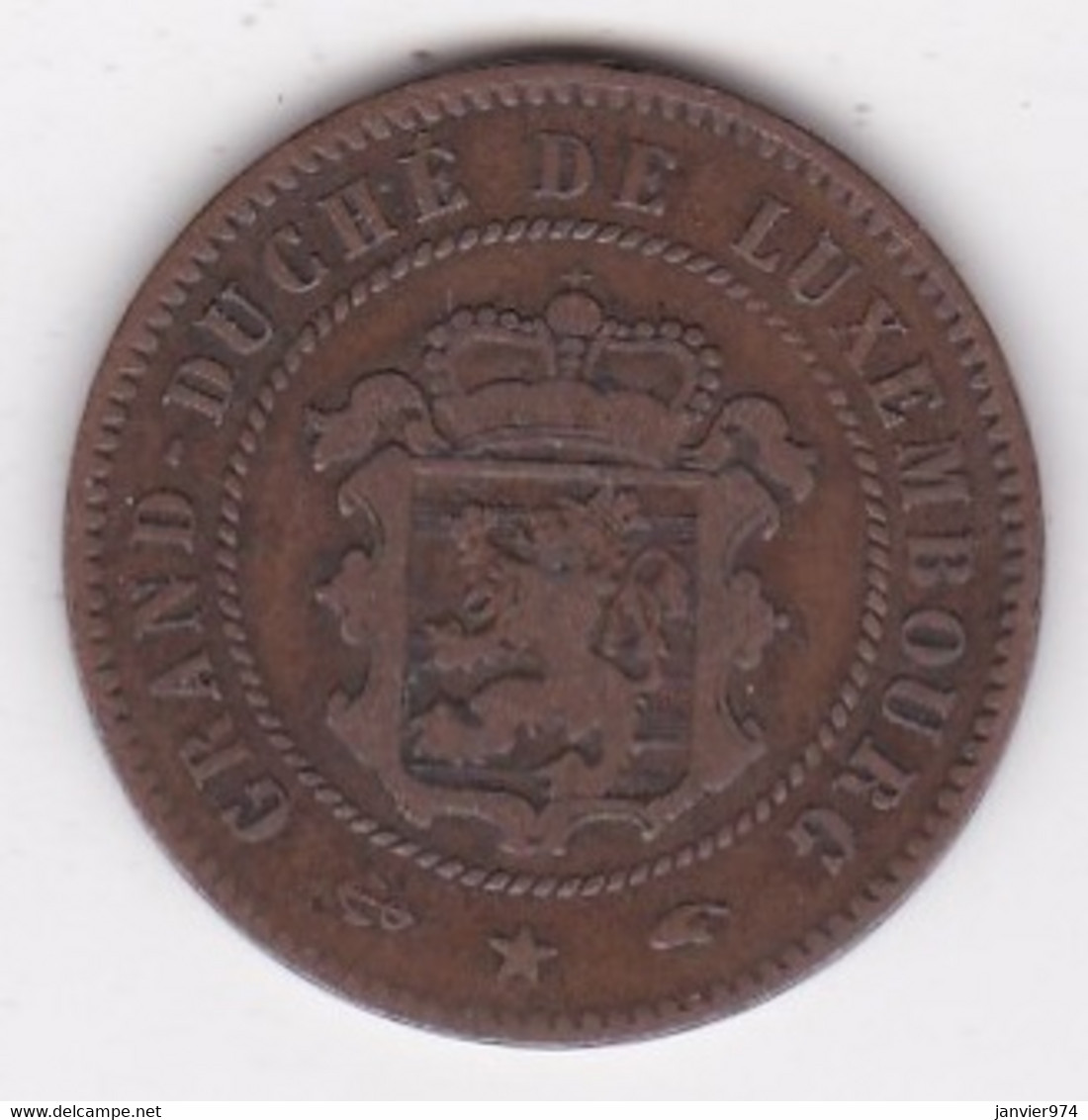 Luxembourg 5 Centimes 1860 A Paris, Ancre  Main.  Guillaume III. KM# 22 - Luxembourg