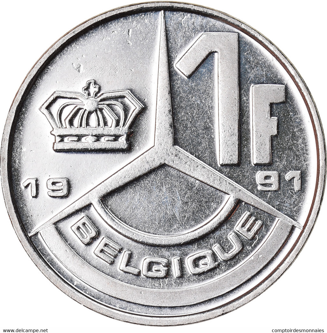 Monnaie, Belgique, Franc, 1991, Bruxelles, SPL+, Nickel Plated Iron, KM:170 - 50 Frank