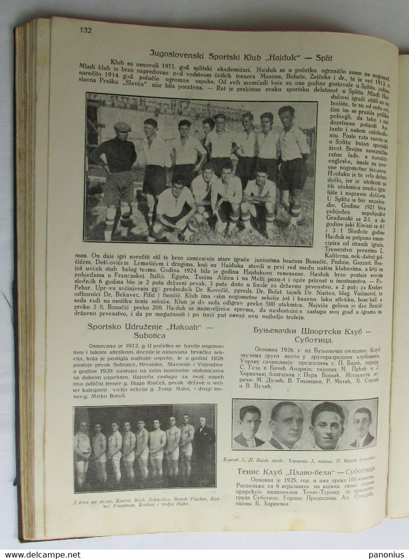 I. JUGOSLOVENSKI SPORTSKI ALMANAH, KINGDOM OF YUGOSLAVIA / THE FIRST YUGOSLAV SPORTS ALMANAC, Belgrade 1930.