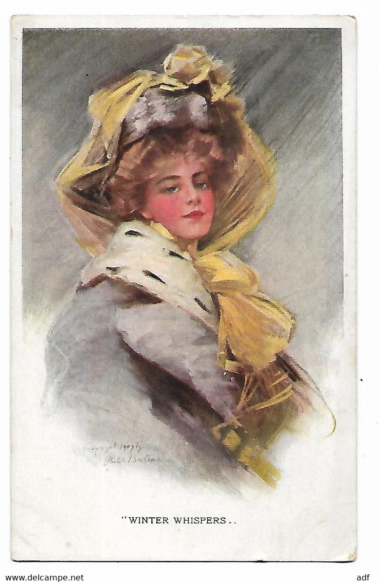 CPA ILLUSTRATION " WINTER WHISPERS ", PORTRAIT FEMME D'APRES PHILIP BOILEAU - Boileau, Philip