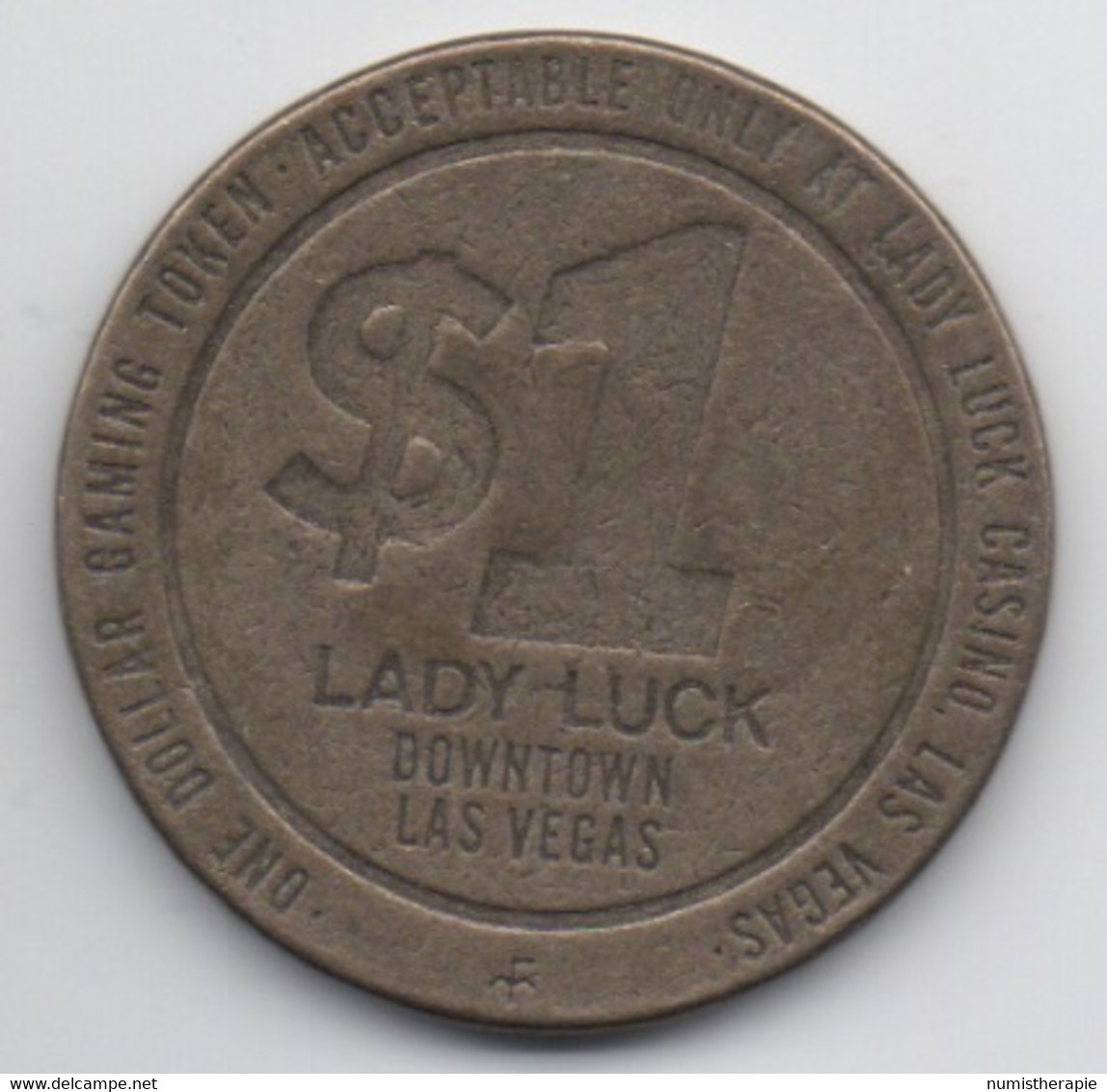 Jeton Token De Slot Machine $1 : Casino Lady Luck Las Vegas NV - Casino