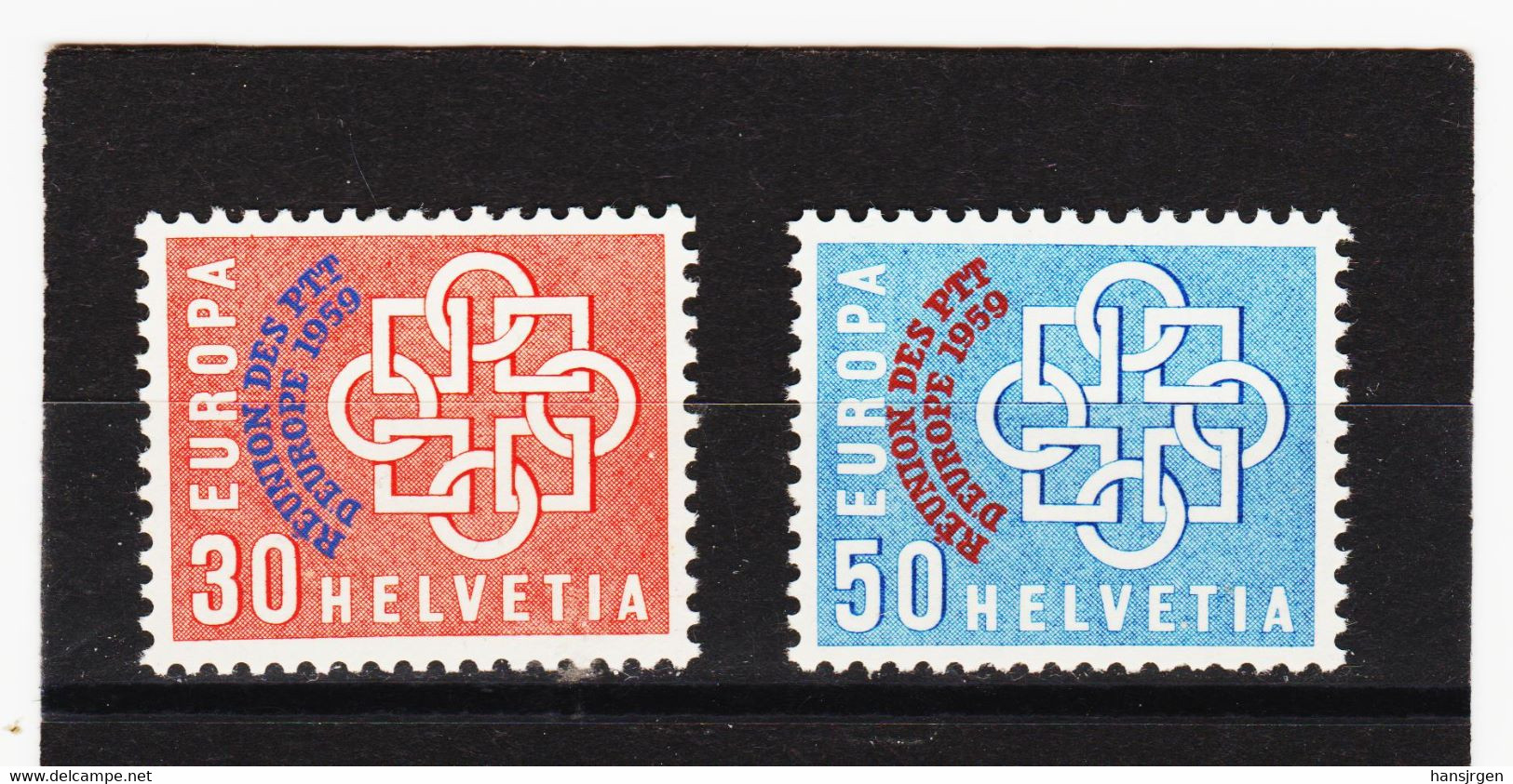 66Q554 S C H W E I Z  EUROPA - CEPT 1959  Michl  681/82 ** Postfrisch  ZÄHNUNG SIEHE ABBILDUNG - Other & Unclassified