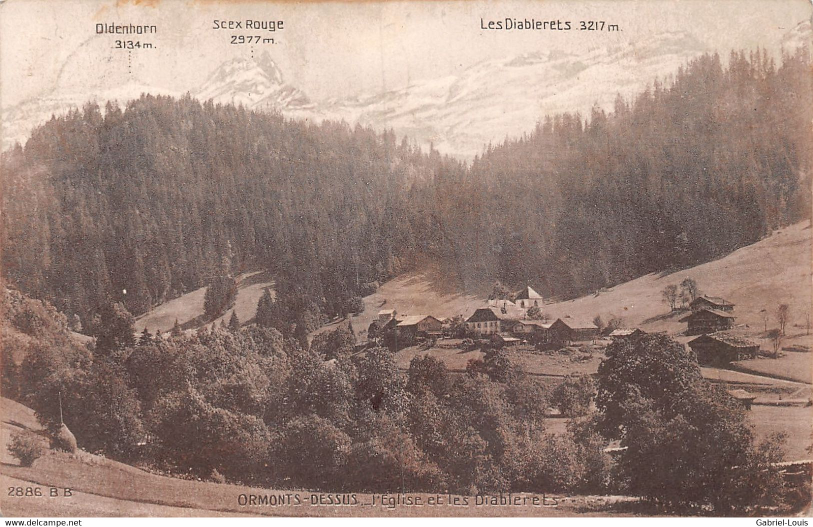 Ormonts-Dessus L'Eglise Et Les Diablerets - Scex Rouge Oldenhorn - Ormont-Dessus 