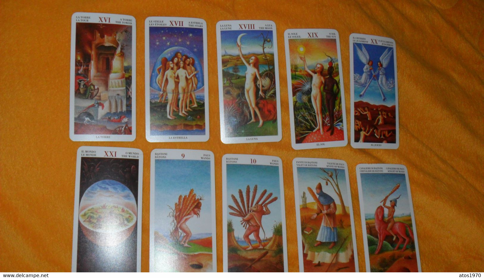 LOT 26 CARTES DE TAROTS JEU INCOMPLET..JOLIES ILLUSTRATIONS..JEU DIVINATOIRE.. - Tarot