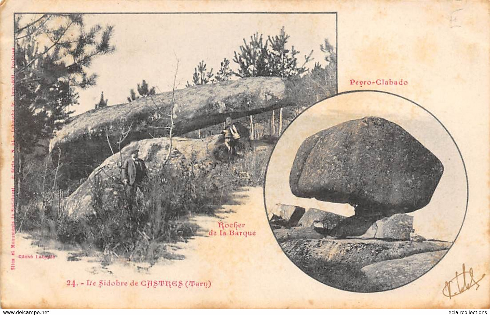 Thème: Dolmen Et Menhir:    Castres    81        Le Dolmen . Le Sidobre Rocher De La Barque    (voir Scan) - Dolmen & Menhire