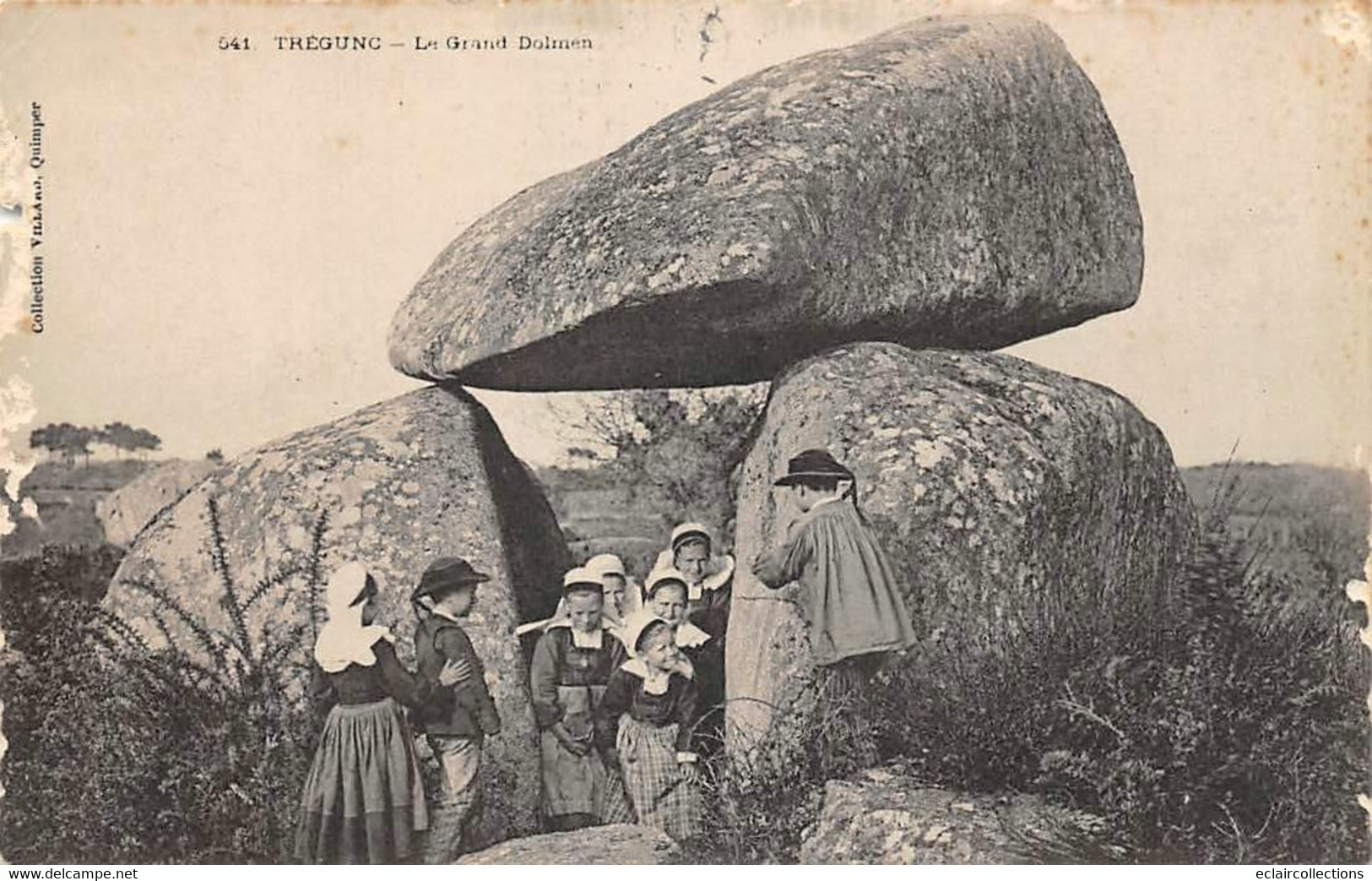 Thème: Dolmen Et Menhir:     Trégunc   29          Le Dolmen .    - Rognée Sur Un Côté- (voir Scan) - Dolmen & Menhirs