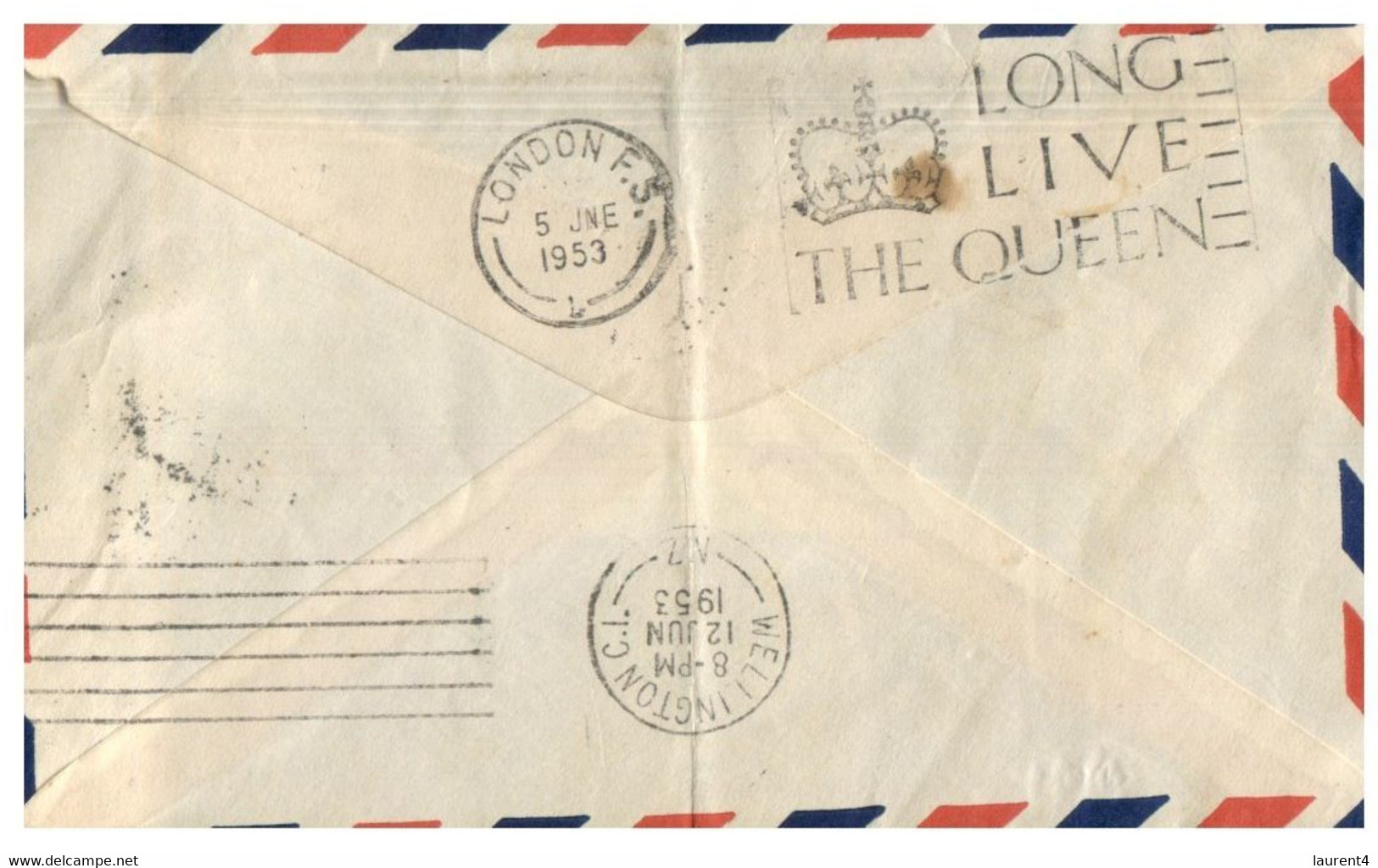 (S 22) New Zealand FDC - 1953 Royal Coronation (New Zealand To New Zealand Posted Via London) - Cartas & Documentos