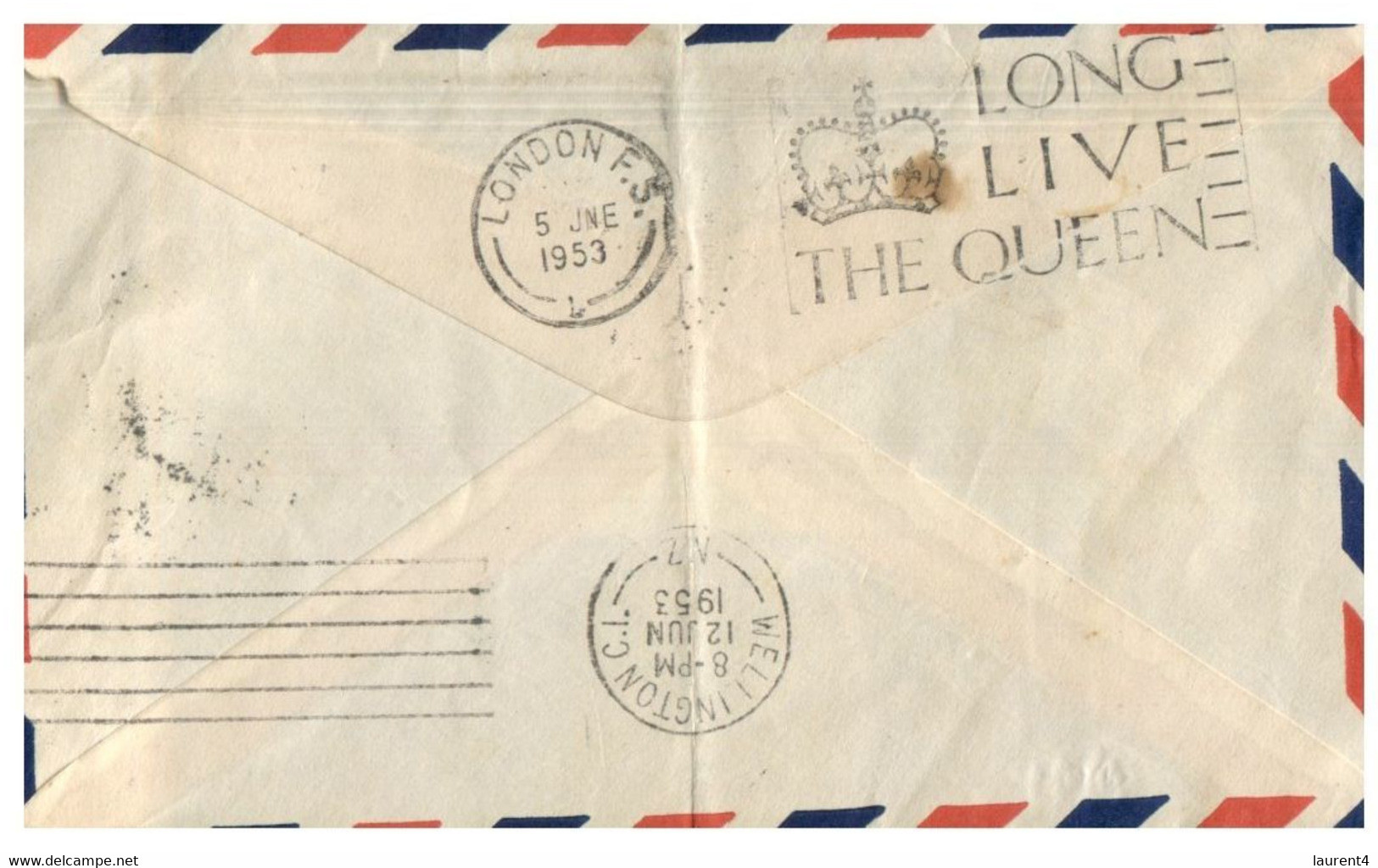 (S 22) New Zealand FDC - 1953 Royal Coronation (New Zealand To New Zealand Posted Via London) - Storia Postale