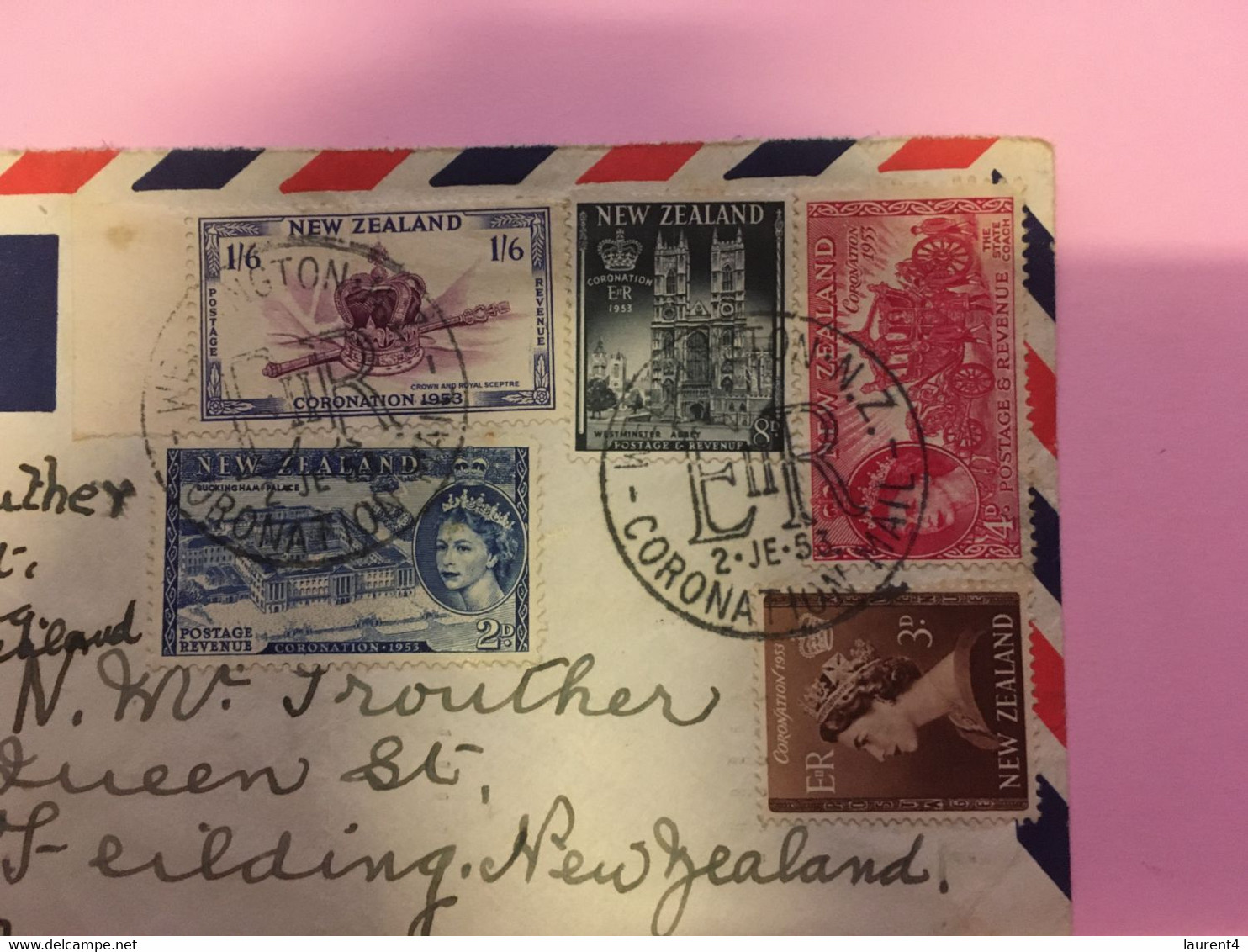 (S 22) New Zealand FDC - 1953 Royal Coronation (New Zealand To New Zealand Posted Via London) - Lettres & Documents