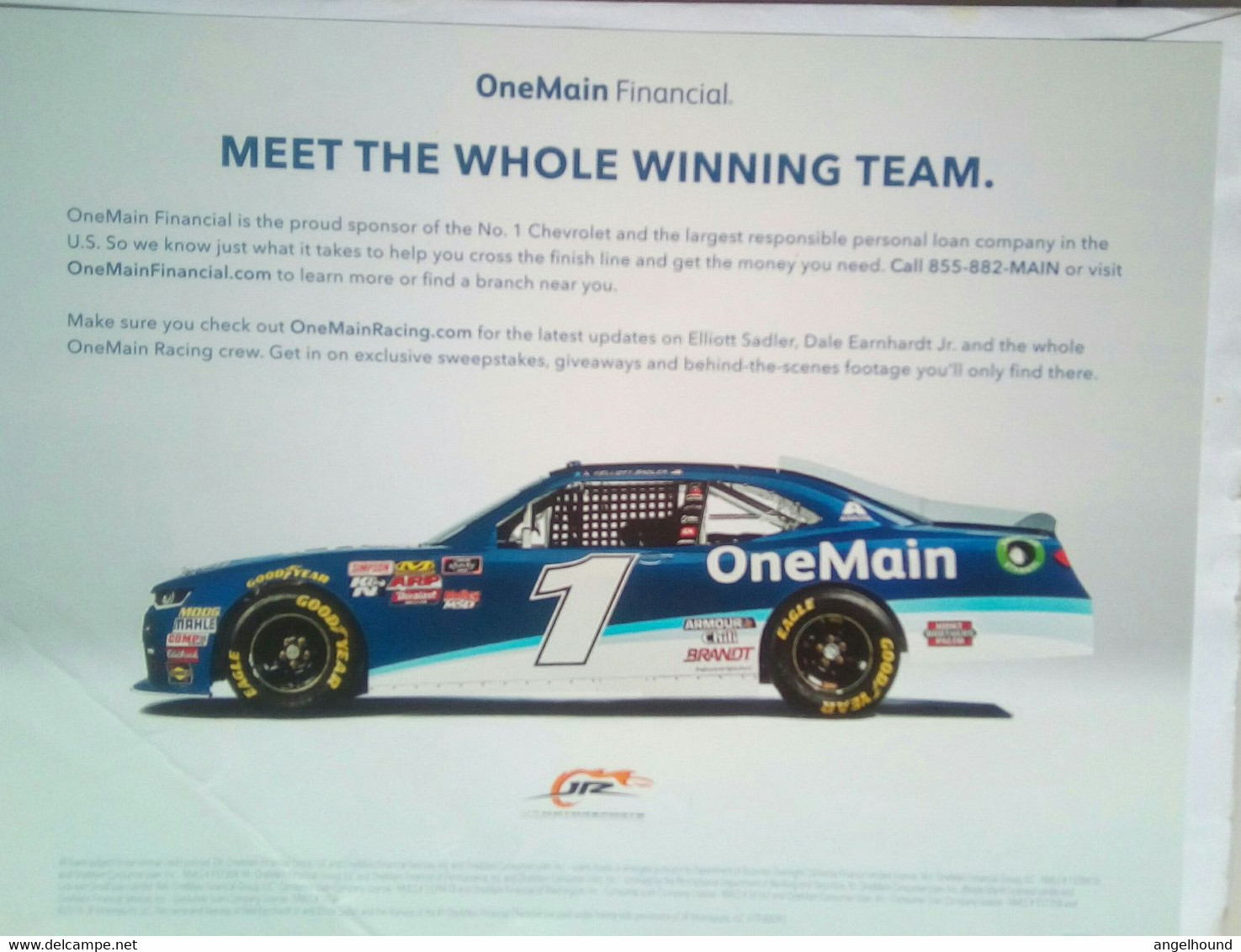 Elliott Sadler ( Three Time NXS Most Popular Driver) - Uniformes Recordatorios & Misc