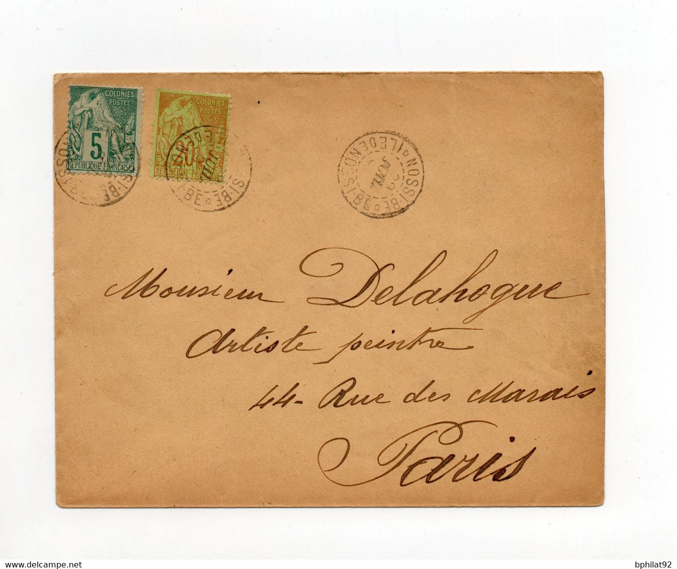 !!! LETTRE DE NOSSI-BE DE 1892 POUR PARIS. RR - Lettres & Documents