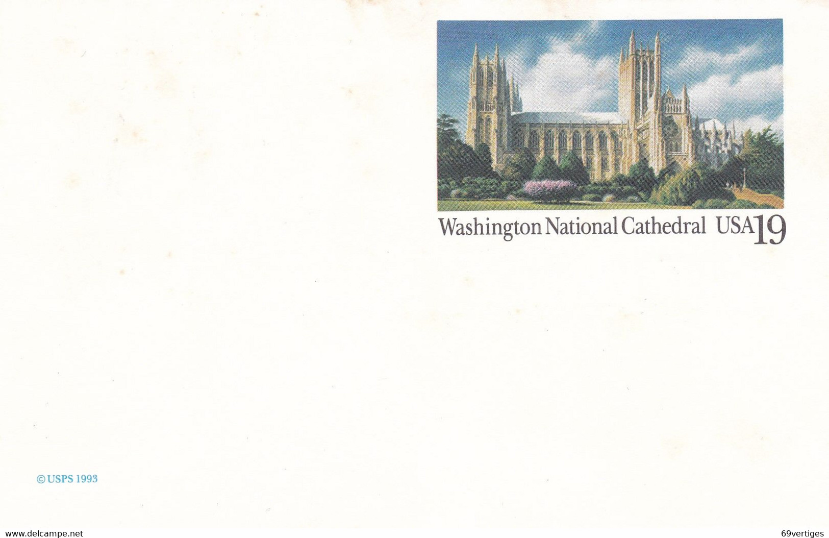 ENTIER POSTAL, "WASHINGTON NATIONAL CATHEDRAL", 19c - Altri & Non Classificati