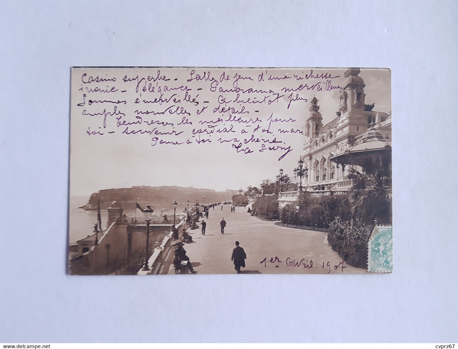 CPA Monte Carlo, Monaco, Le Casino Et Les Terrasses, 1907 - Les Terrasses