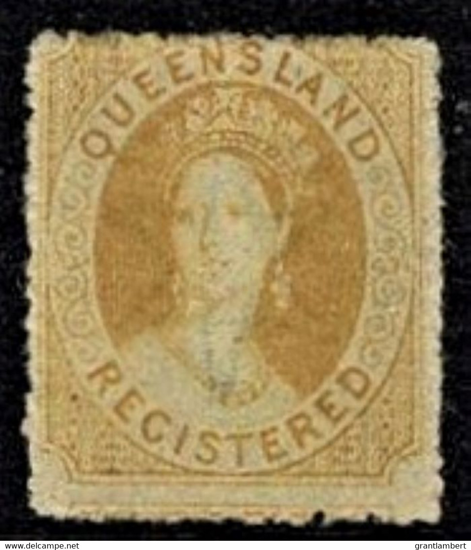 Queensland 1861 Chalon REGISTERED (6d) Small Star Wmk Rough Perf 14-16  MH  SG 20 - Neufs