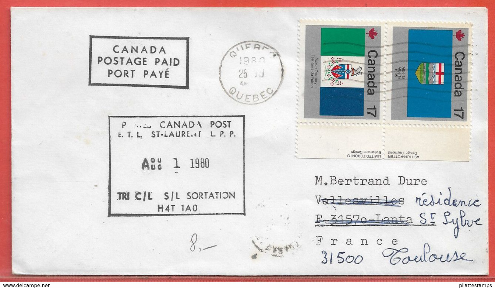 POLAIRE CANADA LETTRE DE 1980 - Sonstige & Ohne Zuordnung