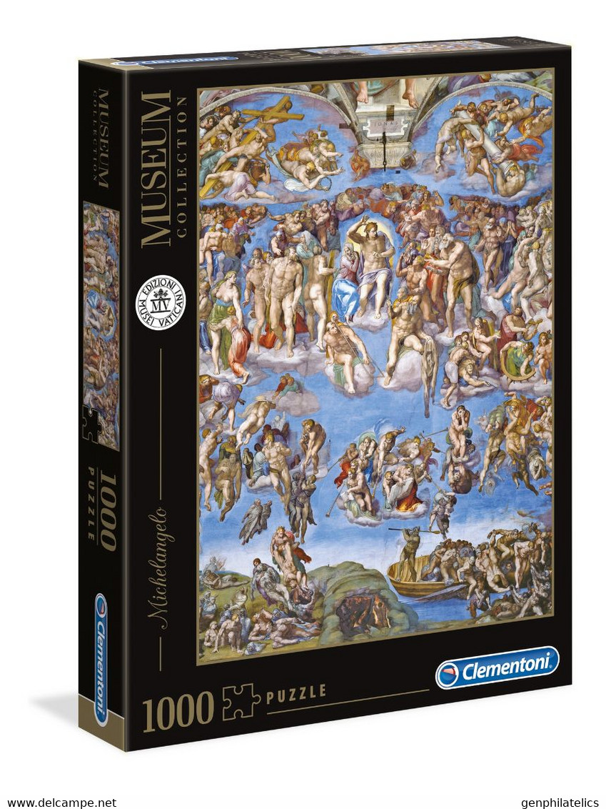 NEW Clementoni Jigsaw Puzzle 1000 Pc Pieces Tiles Museum Collection Michelangelo "Universal Judgement" - Puzzles