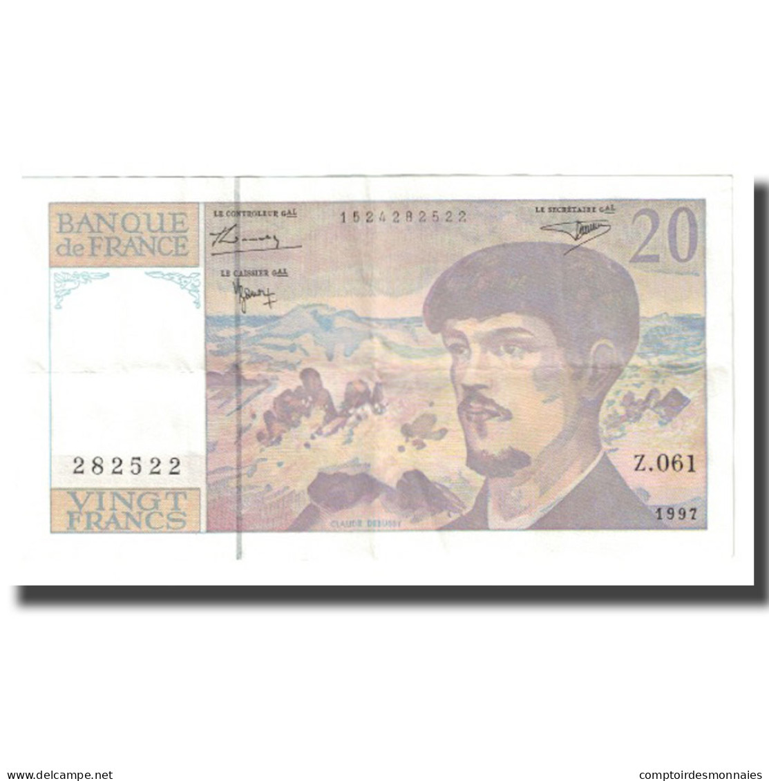 France, 20 Francs, 1997, SUP, Fayette:66 Ter.2, KM:151i - 20 F 1980-1997 ''Debussy''