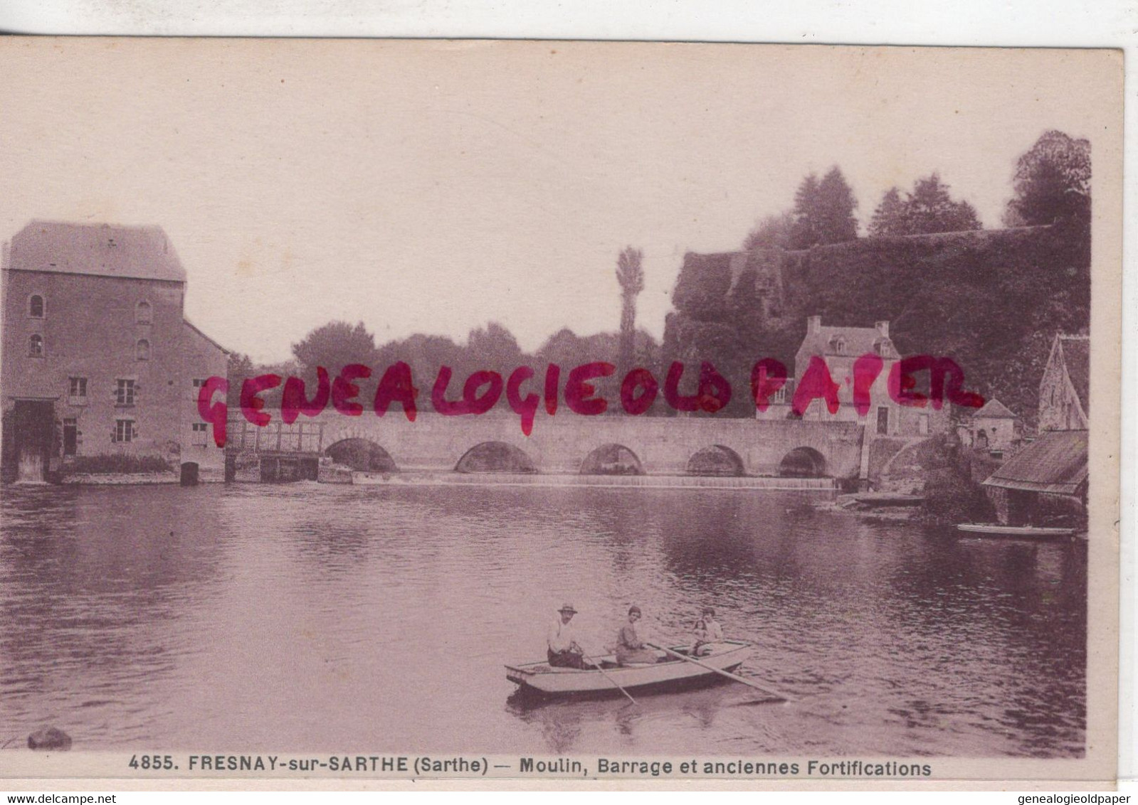 72 - FRESNAY SUR SARTHE - MOULIN  BARRAGE ET ANCIENNES FORTIFICATIONS - EDITEUR GOYER TABACS - La Fresnaye Sur Chédouet