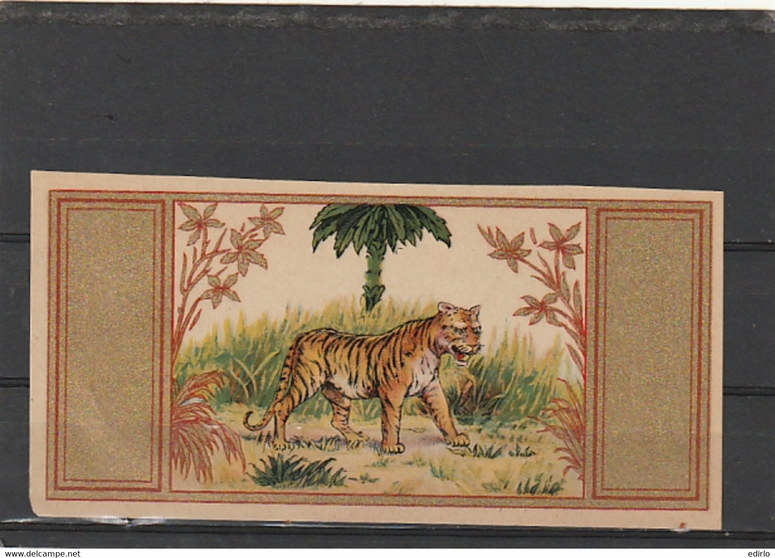 ***  ETIQUETTE *** 19 Eime - Chromo Litho Parafinée - 7x14cm  Tigre - Animaux - - Katzen