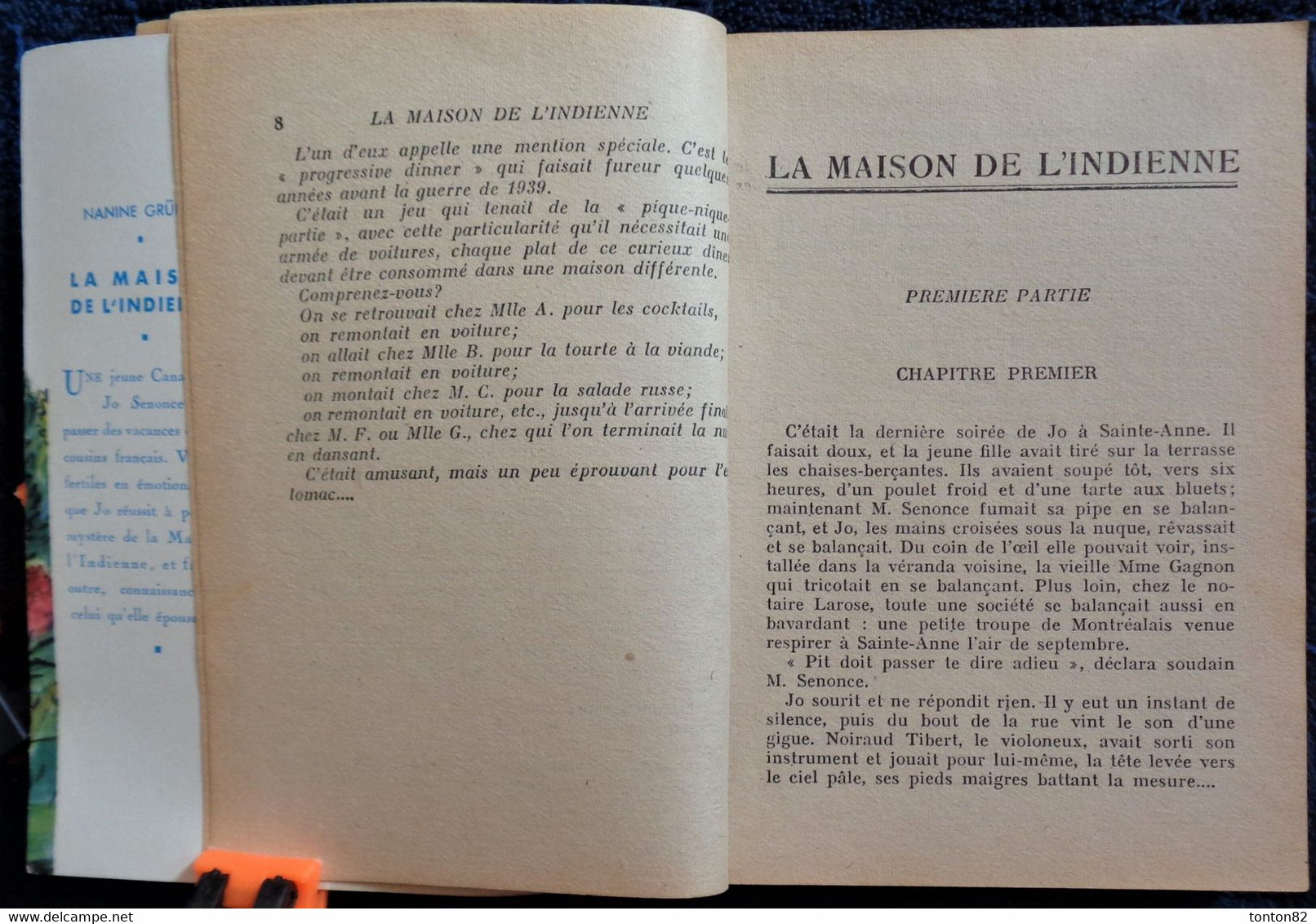 Nanine Grüner - La maison de l' Indienne - Hachette - Bibliothèque de la Jeunesse - ( 1952 ) - TBE .