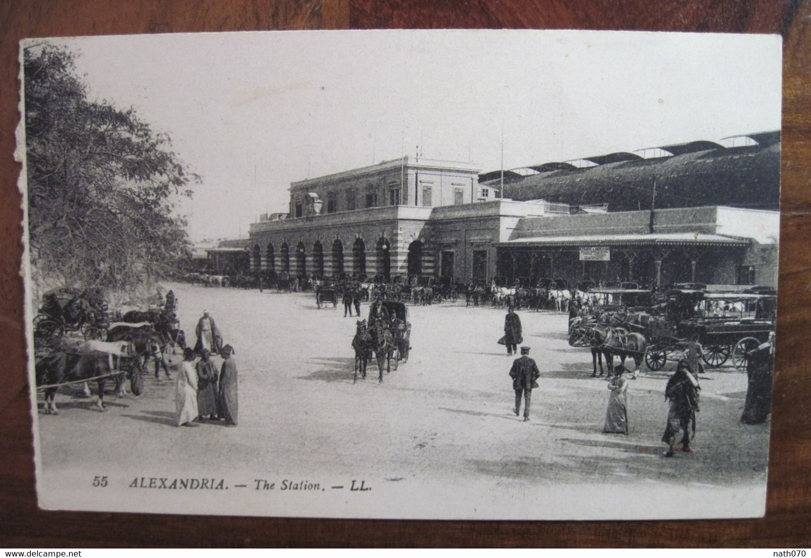 France 1909 FM Franchise Militaire En Egypte Alexandrie Paquebot The Station La Gare Poste Aux Armées - Militaire Stempels Vanaf 1900 (buiten De Oorlog)