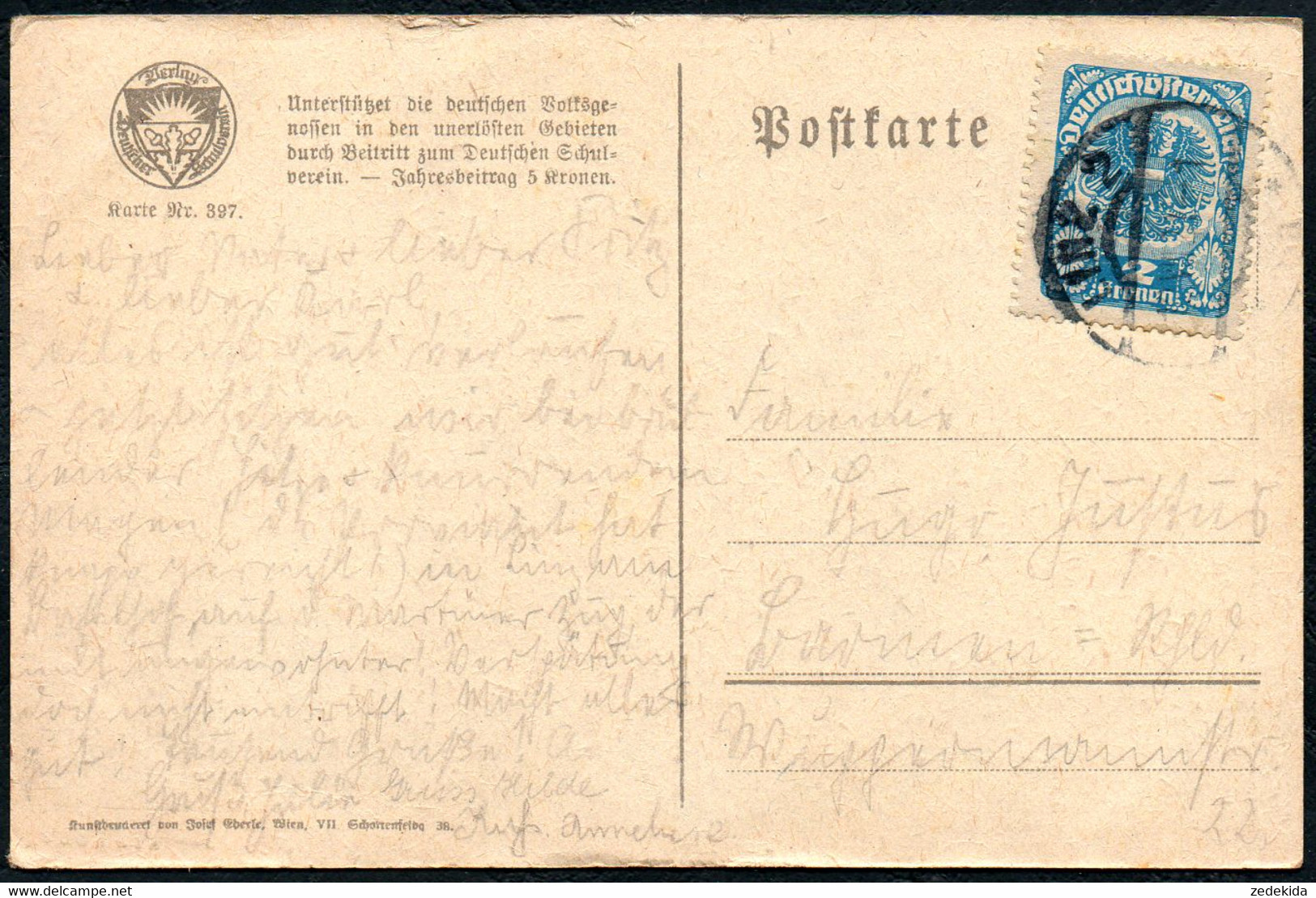 C9679 - Linz Pöstlingberg Künstlerkarte - Deutscher Schulverein - Verlag Eberle - Linz Pöstlingberg