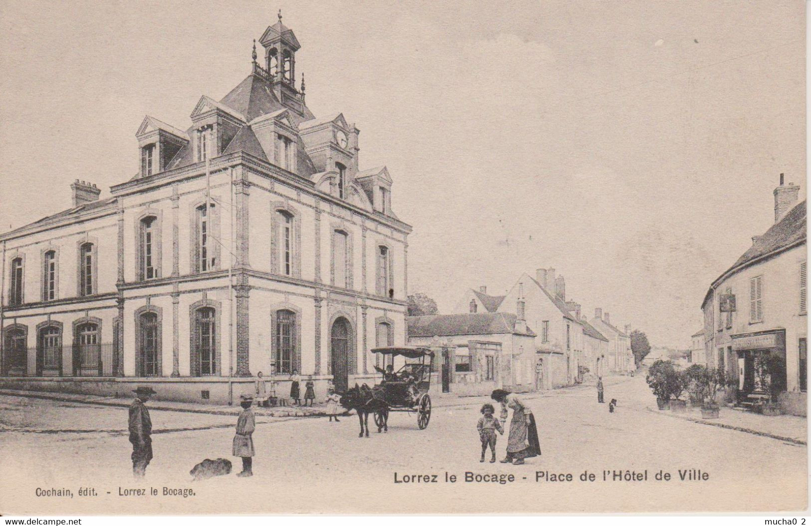 77 - LORREZ LE BOCAGE - PLACE DE L'HOTEL DE VILLE - Lorrez Le Bocage Preaux