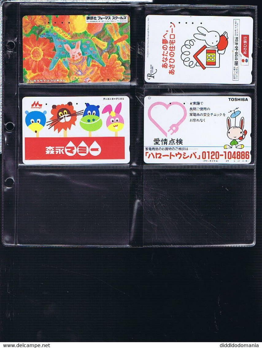 télécartes carte telephonique phonecard japon japan  theme lapin  39 cartes