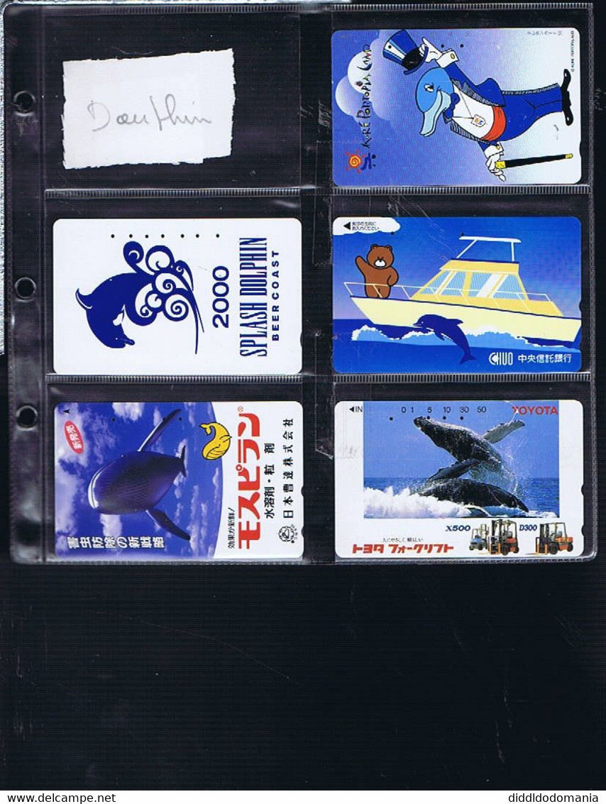 Télécartes Carte Telephonique Phonecard Japon Japan  Theme Dauphin Pingouin Loutre  39 Cartes - Dolphins