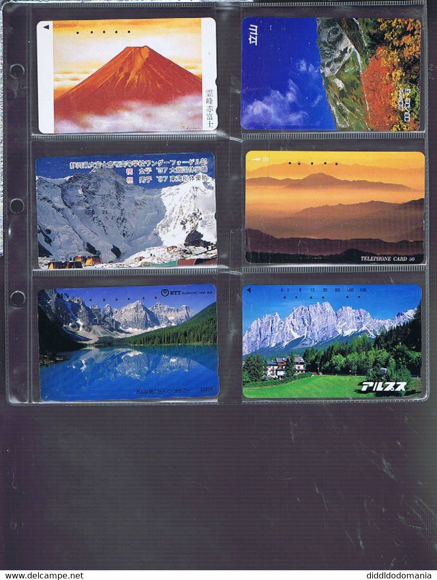 Télécartes Carte Telephonique Phonecard Japon Japan Theme Montagne Fuji  17 Cartes - Bergen