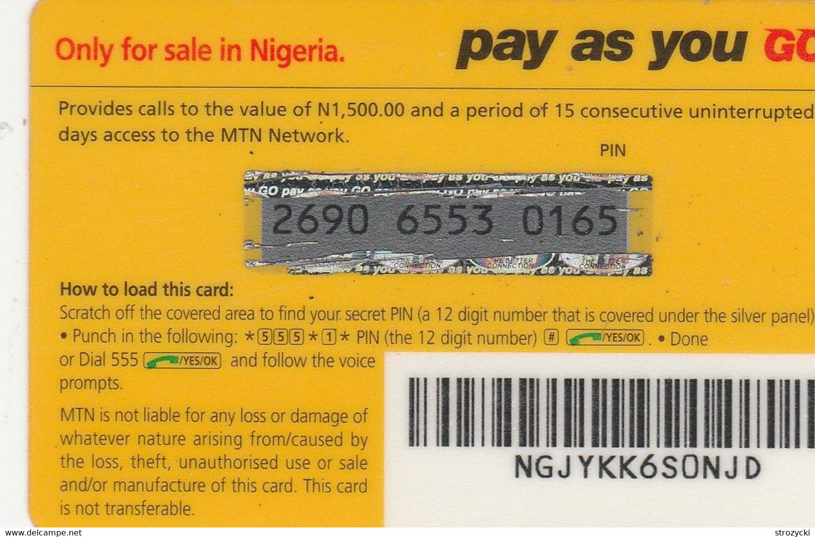 Nigeria - MTN - All In One - N 1.500 - Nigeria
