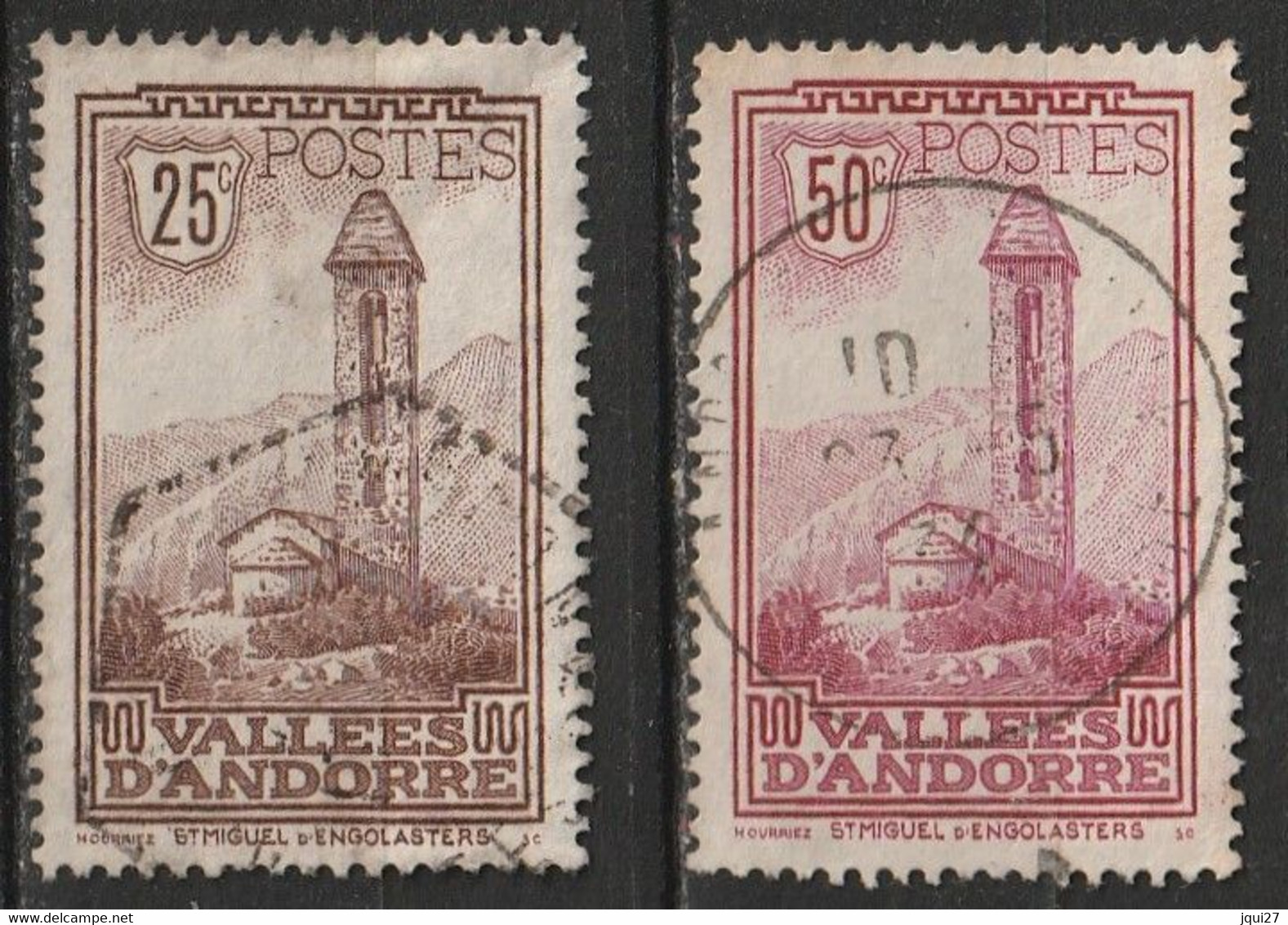 Andorre N° 31, 35 - Used Stamps