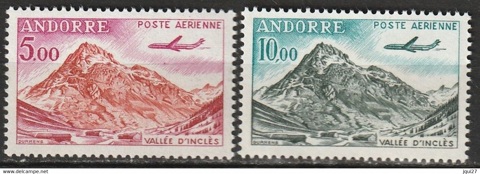 Andorre Poste Aérienne N° 7, 8 ** - Luftpost