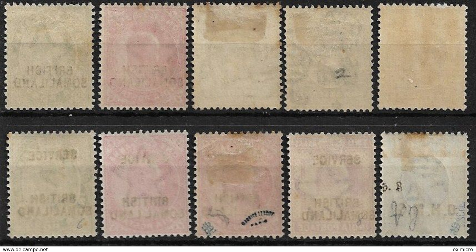 SOMALILAND 1903 - 1921 ALL DIFFERENT SELECTION INCLUDING AN UNLISTED VARIETY UNMOUNTED MINT/ MOUNTED MINT Cat £27+ - Somaliland (Protectorate ...-1959)