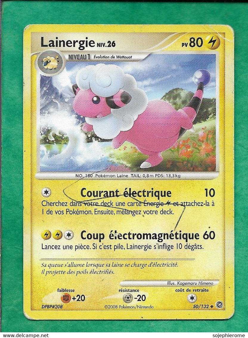 Pokémon 2008 Diamant & Perle Merveilles Secrètes 50/132 Lainergie Niv.26 2scans - Diamant & Perle